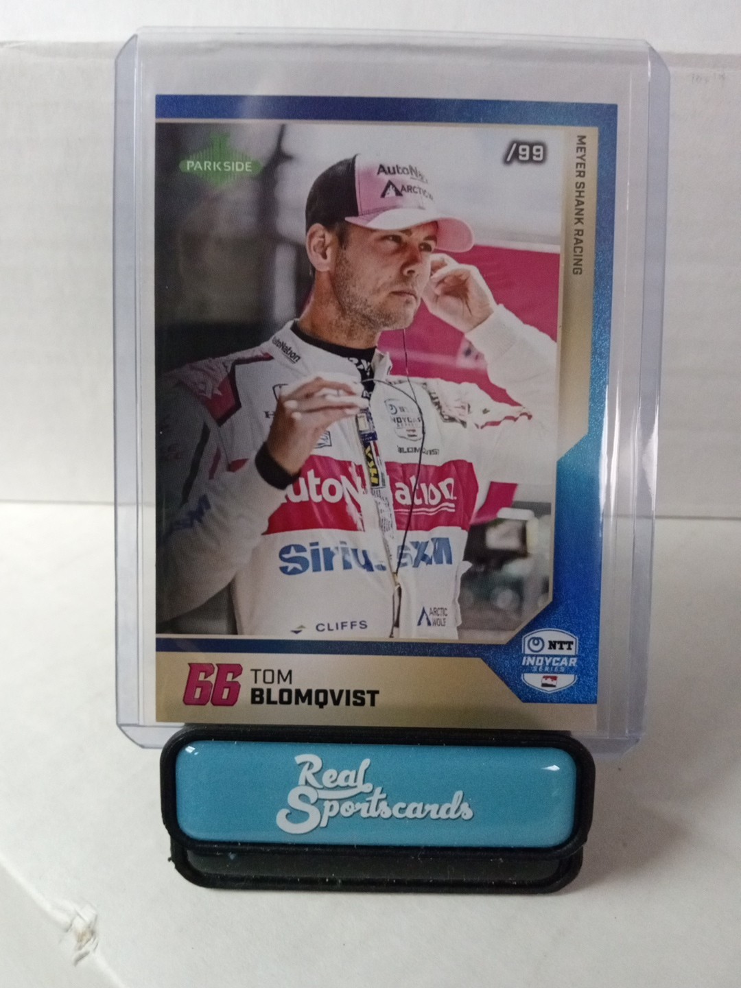 2025 Parkside Indycar Tom Blomqvist Blue Foil /99 #30 Meyer Shank Racing Card