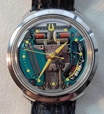 Restored 1963 Accutron 214 Stainless Spaceview "B" Men's Watch Numbers Matching
