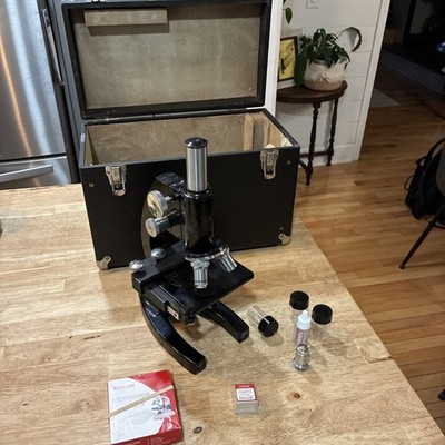 Vintage Bausch & Lomb Optical Microscope VL5376 In Box