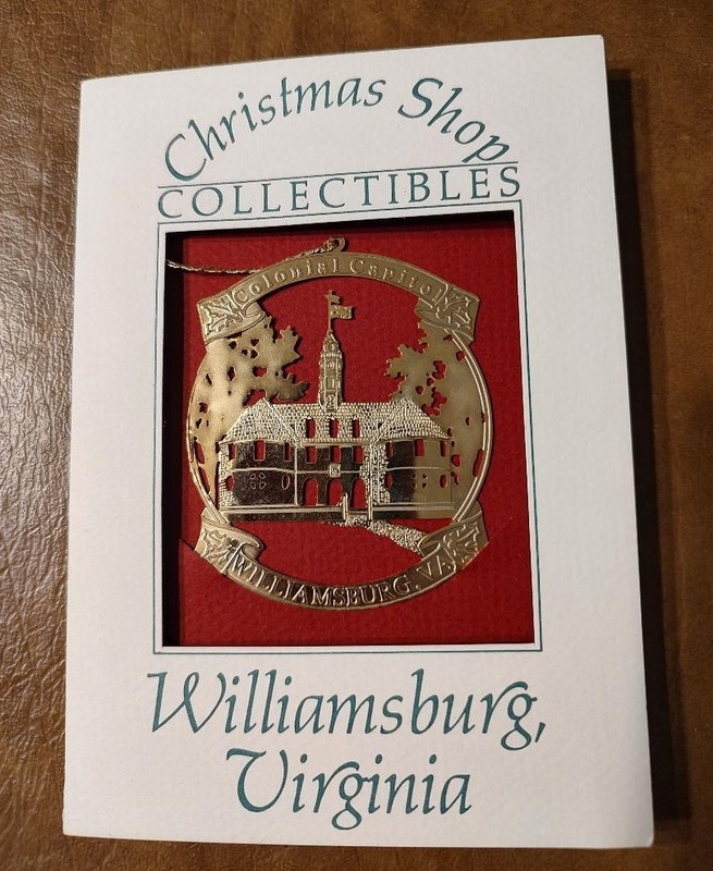 COLONIAL WILLIAMSBURG 24k GOLD ELECTROPLATE ORNAMENT - CAPITOL - Free Shipping