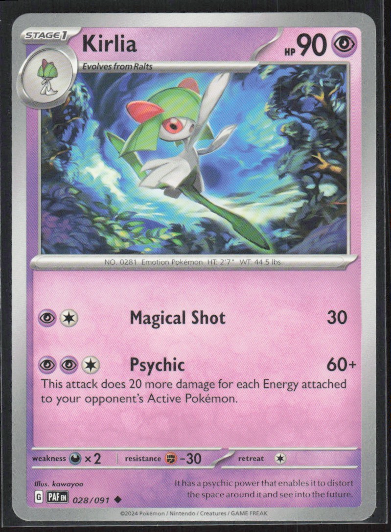 2024 Scarlet & Violet Series - Paldean Fates Kirlia Common #28