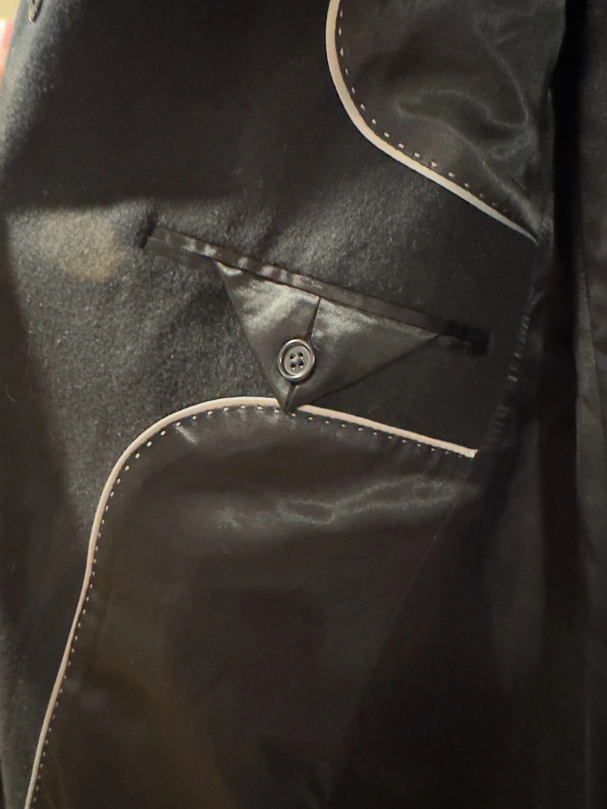 Cardinal of Canada Mens Black Wool Cashmere Overcoat 40R Worn Once Top Coat - product detail image 7