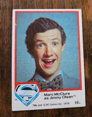 1978 DC Comics Superman Card Puzzle #10 Marc McClure as Jimmy Olsen Vintage