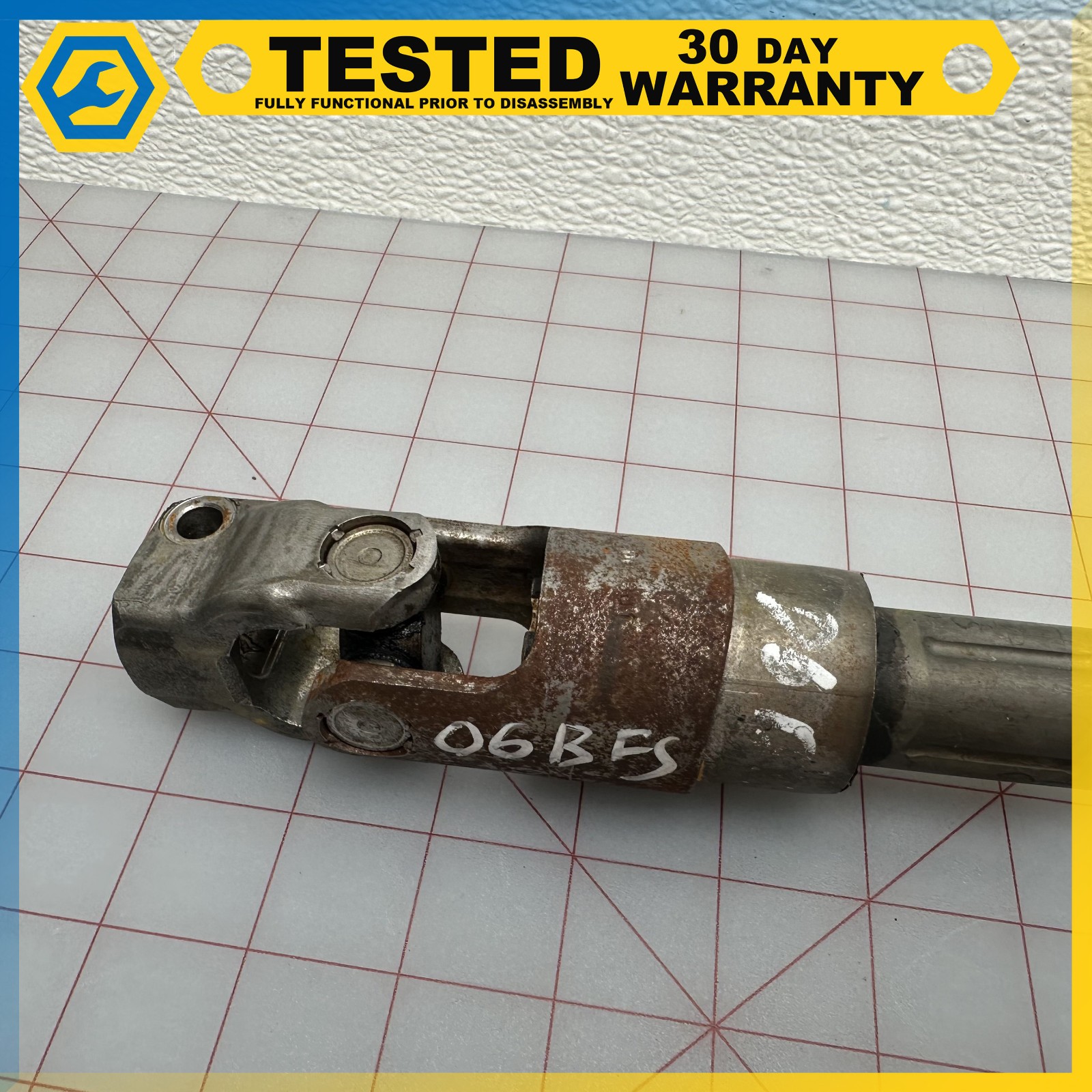 06-12 BENTLEY Flying Spur LOWER STEERING COUPLING FLEX SHAFT ROD JOINT OEM