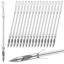 Shappy 20 Pcs 5.7inch Fishing Darts Stainless Steel Slingshot Arrows silver
