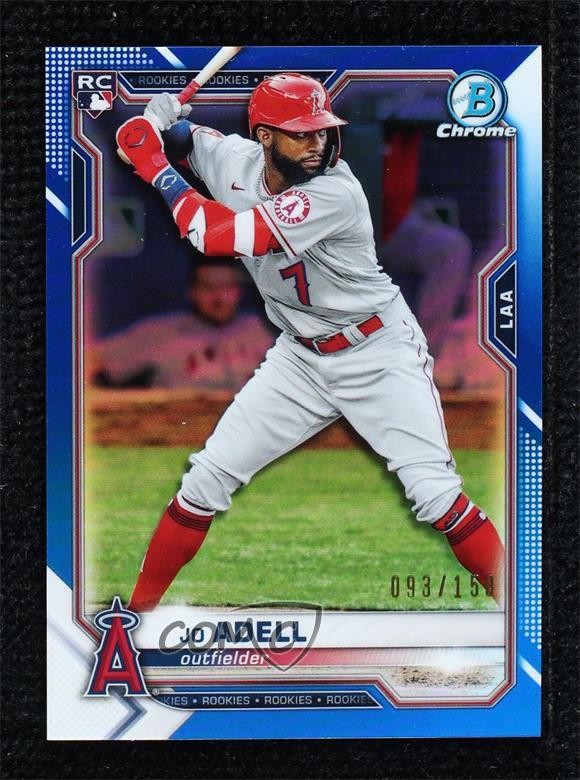 2021 Bowman Chrome Blue Refractor 93/150 Jo Adell #42 0hk3