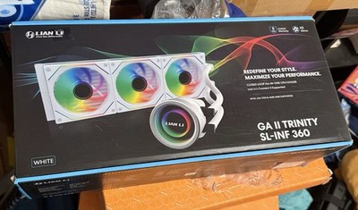 Lian Li GA II Trinity SL-INF 360 Liquid CPU Cooler White RGB 120mm Fans LGA1700