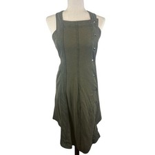 Urban Outfitters Daily Practice Olive Green Button Front Midi Dress Size Small