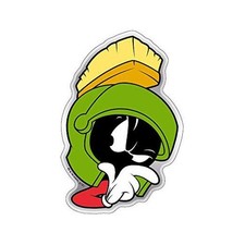 Marvin The Martian Car Decal - Automotive Domed Marvin the Martian Logo
