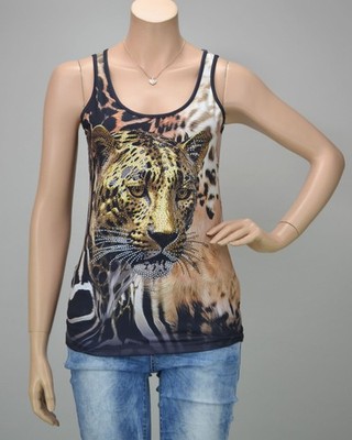 MISSY Top ''Leo Luxe'' - Strass & Glitzer - Musthave - Hingucker - WOW - NEU