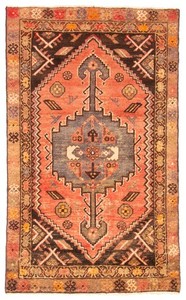 Traditional Vintage Hand-Knotted Area Rug 3'3" x 5'4" Oriental Wool Carpet