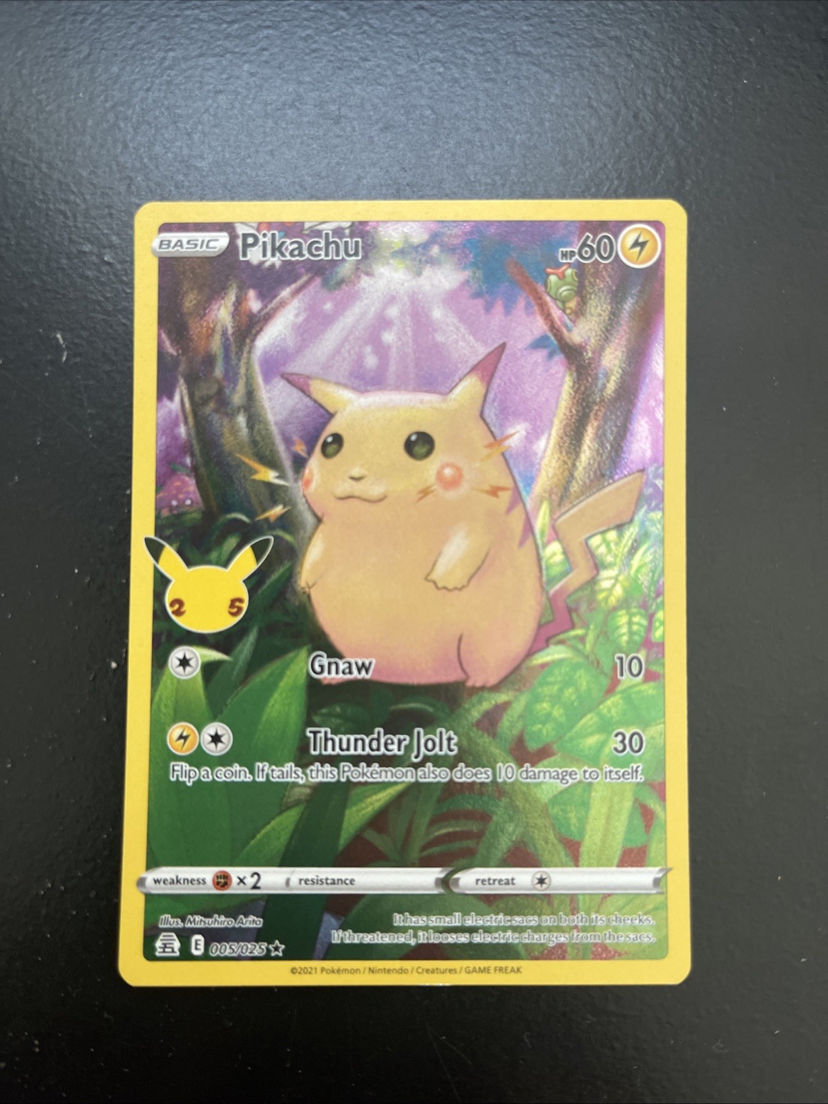 Pokemon TCG - Pikachu - 005/025 Celebrations - Holo Rare Card