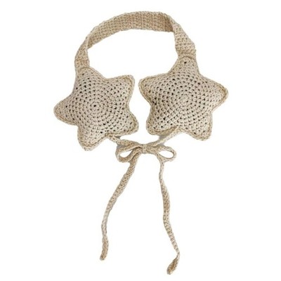 Adjustable Windproof Earmuff Solid Color Skiing Star Shape Ear Warmer for Adult