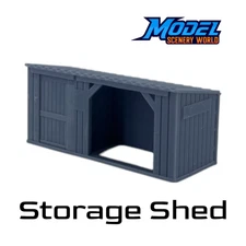 Storage Shed - N Scale - Gray