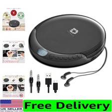 CD Player Portable with 60 Second Anti Skip, Stereo Earbuds, Includes Aux in ...