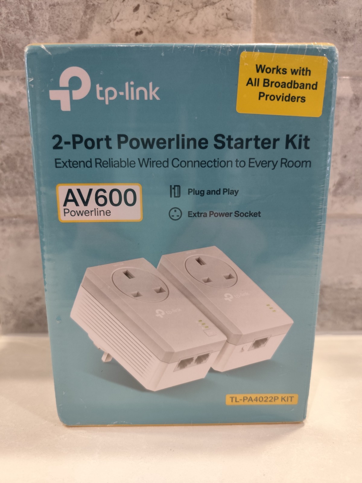TP-Link AV600 TL-PA4022P Kit 2 Port Powerline Adapter Starter Kit