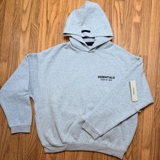 FW24 Essentials Hoodie Light Heather Size MEDIUM