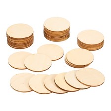 100 Pcs 2 Inch Unfinished Wood Circles for Crafts,Wood Round Slices