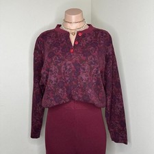 Burgundy Vintage Sweater Pant Outfit Set Size Medium/ Large