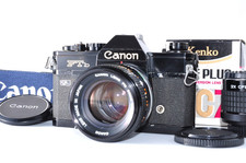 Canon FTb QL Black 35mm SLR Film Camera w/FD 50mm f1.4 s.s.c. Good From JAPAN