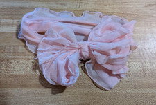 Unbranded Baby Girl Size 0-6 months rayon soft pink bow headband