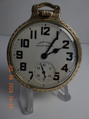 Hamilton Railway Special pocket watch 992b, size 16s, 21 Jewel, Wadsworth case