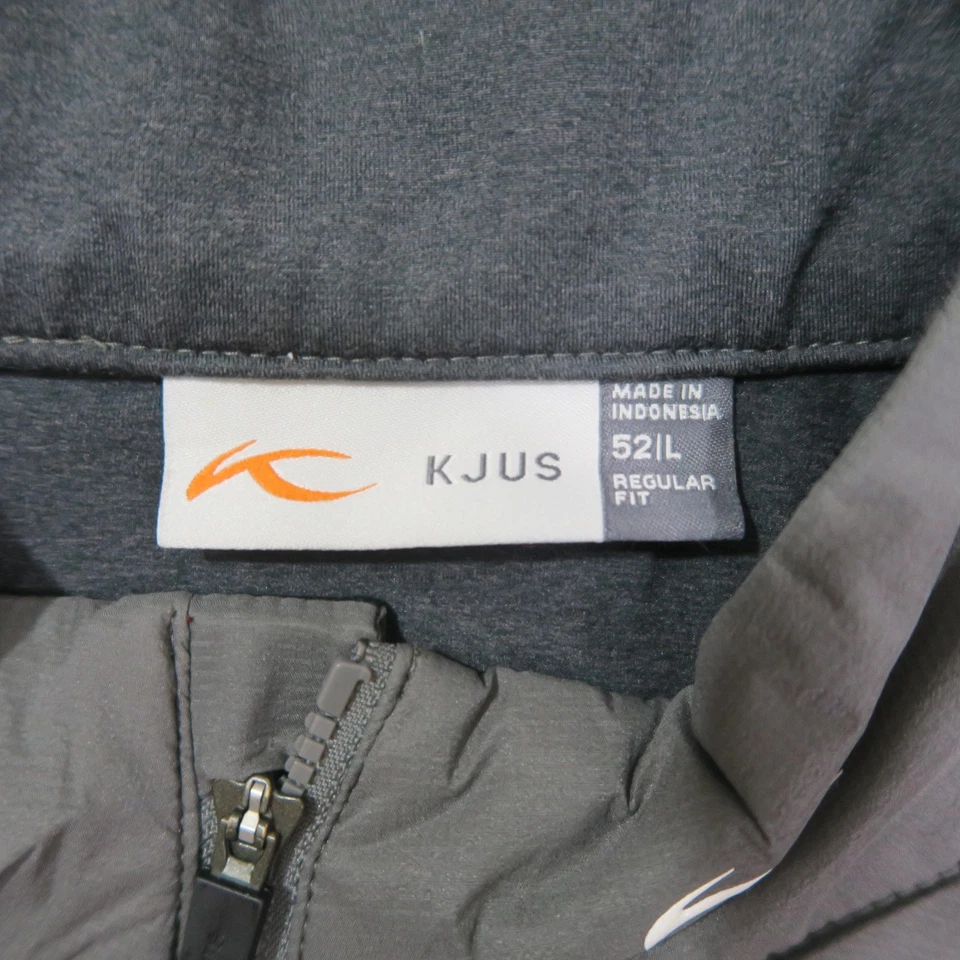 Chaqueta KJUS Para Hombre Grande Gris Retención Cremallera Completa Aislada Golf Ajuste Regular Híbrida Foto 4 de 4