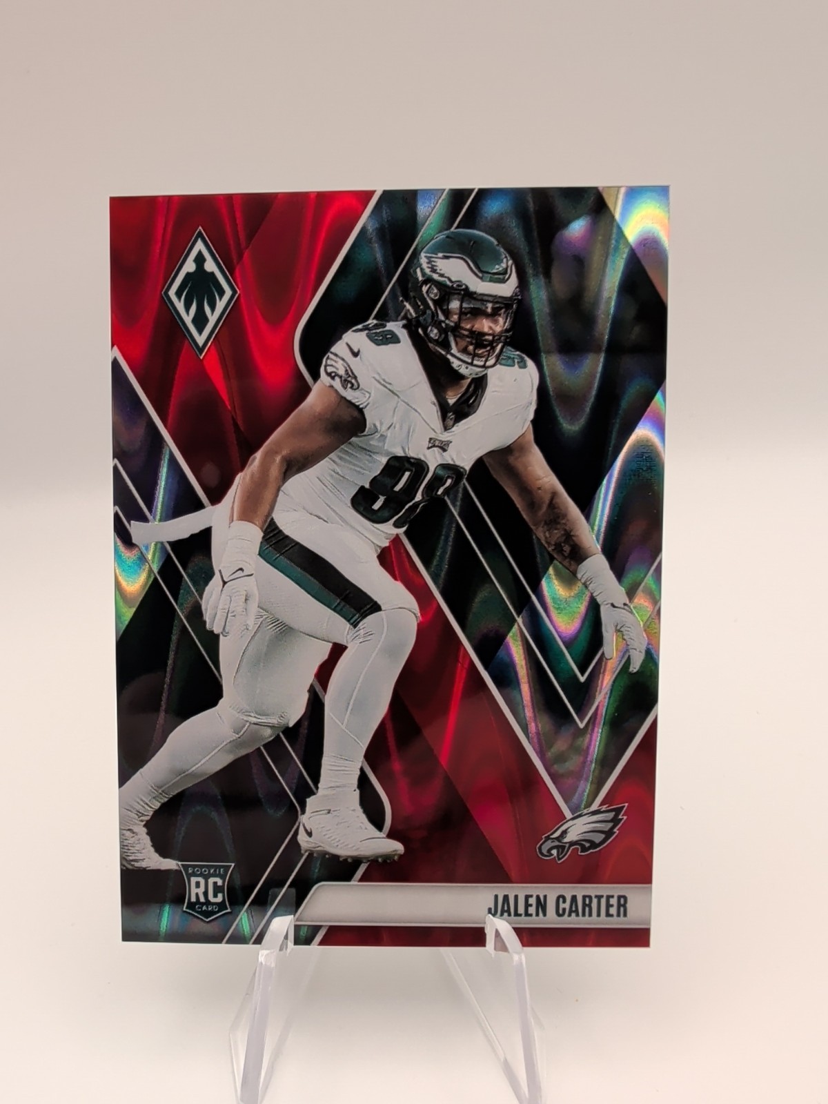2023 Panini Phoenix Jalen Carter #143 Red Seismic /199 (RC) Philadelphia Eagles