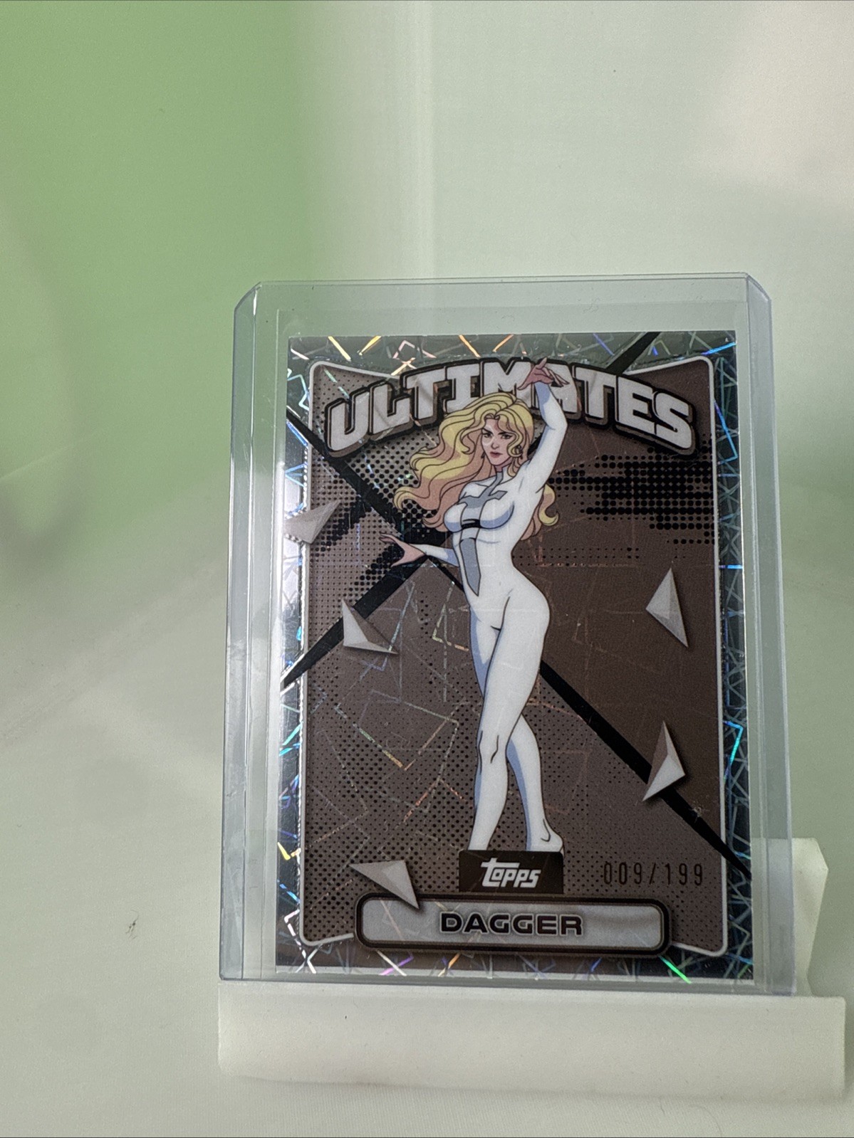 Topps 2025 Finest X-Men '97 Dagger Laser Refractor Baseball Card #60 009/199