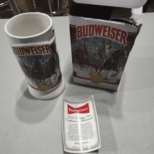 2021 LIMITED EDITION BUDWEISER CLYDESDALE PLAID HOLIDAY STEIN 42nd ANNIVERSARY