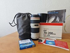 Canon EF 70-200mm F4 L USM Telephoto Zoom Lens with Caps/Hood excellent conditi-