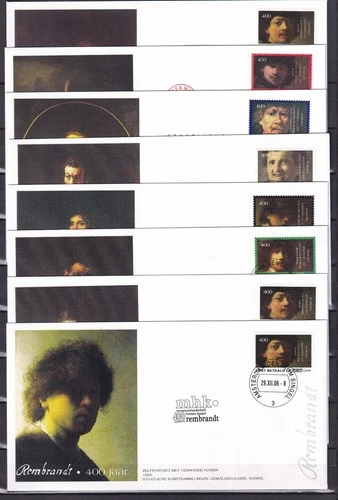 [G191810] Art Rembrandt Netherlands Nice Lot First Day Covers UNG