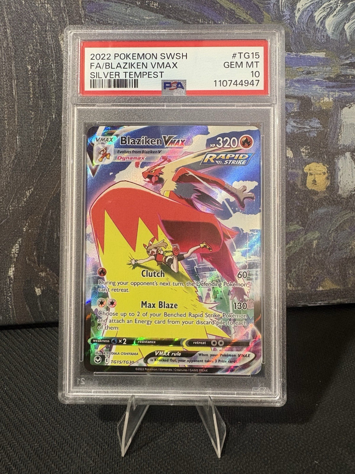 2022 Pokemon Silver Tempest Blaziken Vmax TG15/TG30 Full Art PSA 10 Gem Mint
