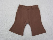 True Vintage Bell Bottom Pants 12 Months MO Brown Knit Elastic Flare Baby 90s