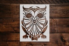 Owl Silhouette Wall Art Reusable Plastic Stencil - StencilAir