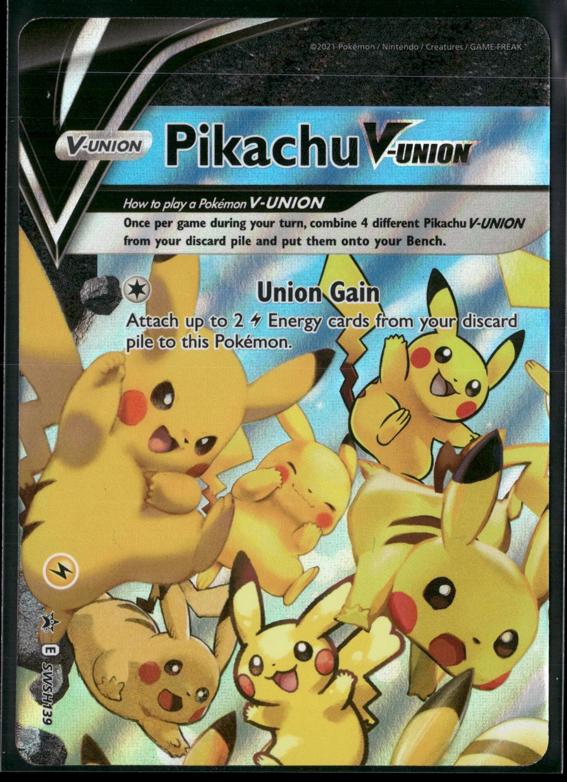 Pikachu V-Union SWSH139 Holo Promo Sword & Shield Promo Pokemon Near Mint