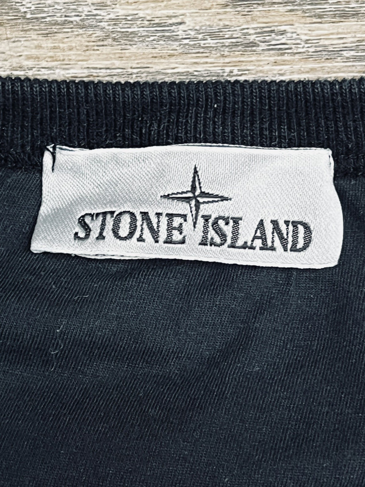 Stone Island Black Crewneck Sweatshirt Compass Patch Men’s Size 2XL  thumbnail 3