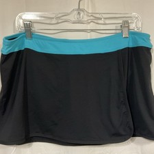 Anne Cole Signature Large Swim Bathing Suit Skirt Black NEW