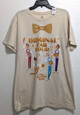 Disney Parks Shirt Adult Unisex Xl Beige Dapper Dans Original Fab Four Wdw Nwt