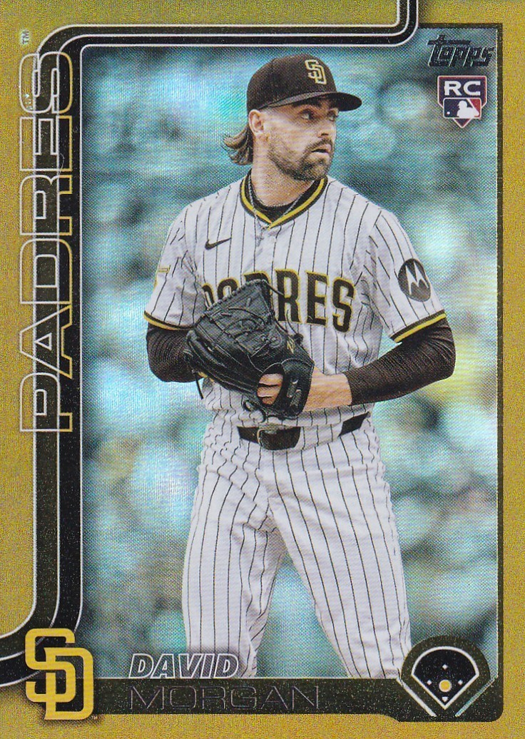 DAVID MORGAN /50 TOPPS UPDATE ROOKIE GOLD RAINBOW FOIL RC PADRES #US-348 2025 25