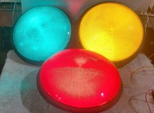   SET  Red,Yellow &Green Traffic Light Signal LED GE RED&GREEN 12 inch lenses