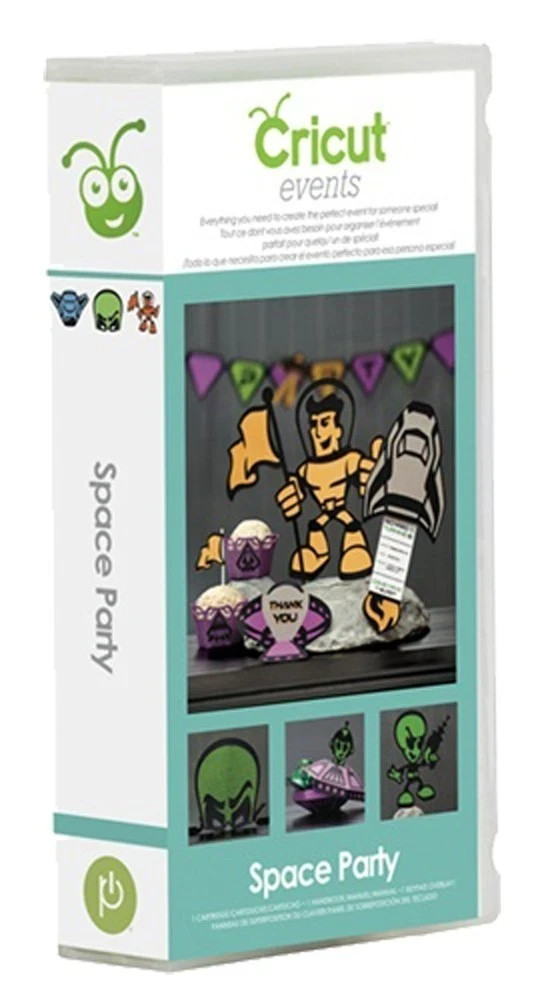 CRICUT *SPACE PARTY* EVENTS CARTRIDGE *NEW* INVITATION FAVOR GIFT TAG... ALIENS