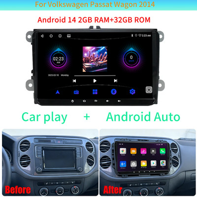 For Volkswagen Passat Wagon 2014 Android Car Stereo Radio Carplay GPS WIFI 2+32G