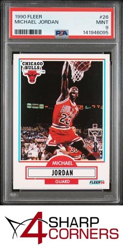 1990 FLEER #26 MICHAEL JORDAN BULLS HOF PSA 9