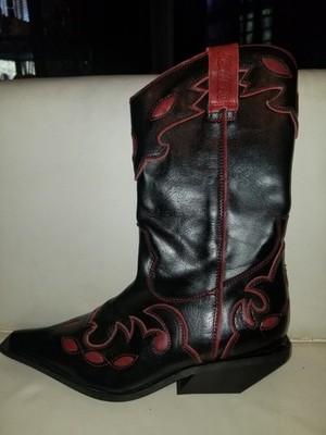Destroy Cowboy Western Extreme Runway Punk Boots 40 Spain 9 As-Is Y2K Cowgirl 