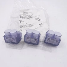 3 Pack Burndy BIT2/0 Aluminum Multiple Tap Connectors Clear 2 Port 1 Sided Entry