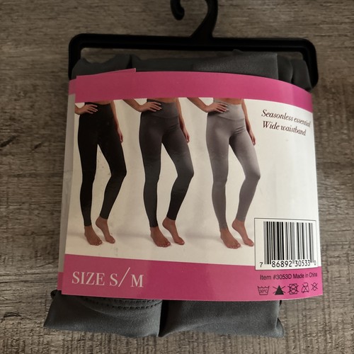 New Set of 2 Essential Seasonless Leggings - Size Small Medium Gray - Picture 3 of 3