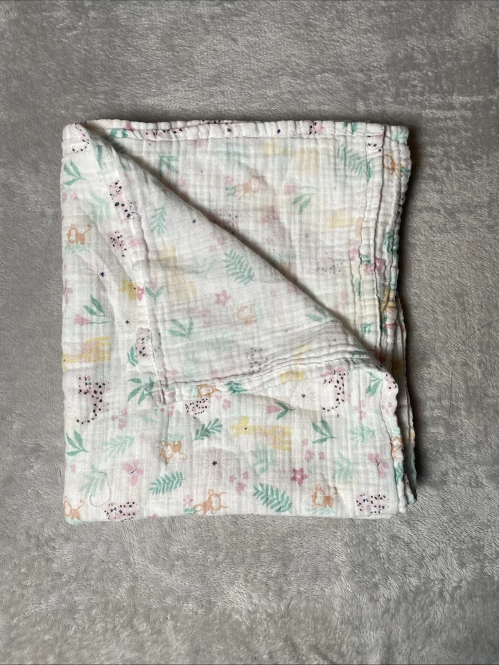 Manta bebé envoltura muselina selva a elección de los padres mono jirafa gato Foto 2 de 3