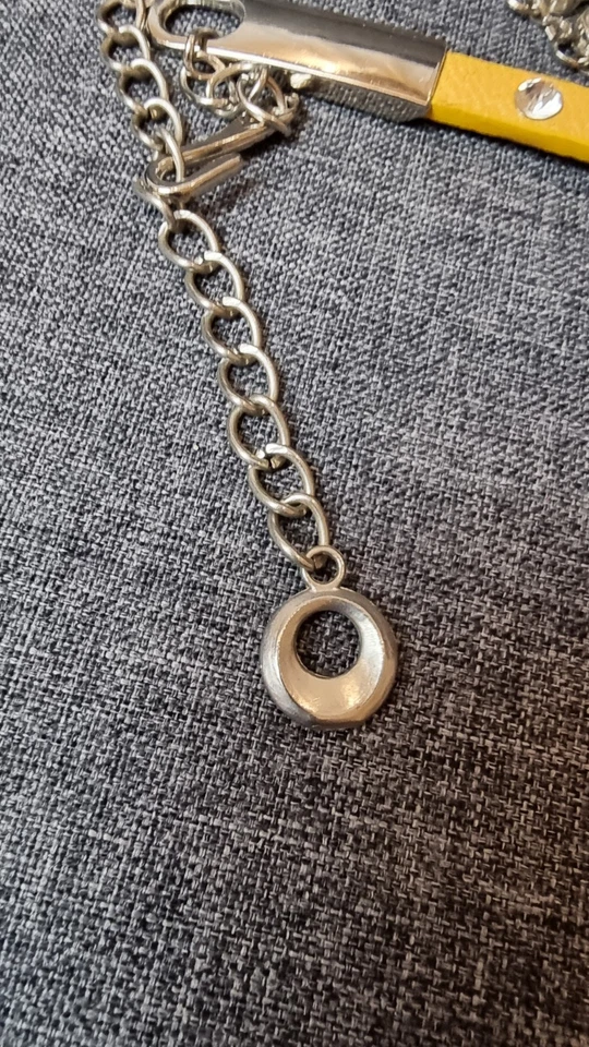 Kezo Damen Gürtel Neu Gelb  Strasssteine Zirkonen 103cm Verstellbar Art 24/875 - Bild 4 von 4