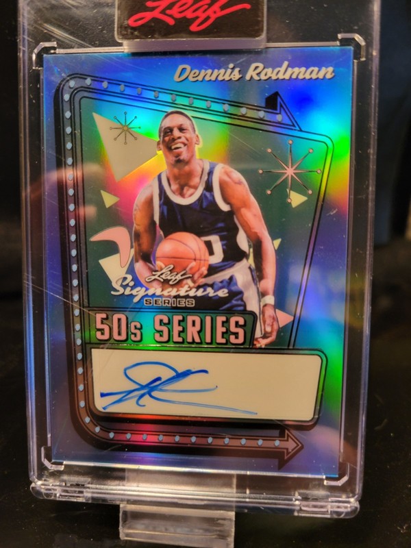 DENNIS RODMAN Auto 2026 Leaf Signatures 1/1 Pistons Spurs Bulls